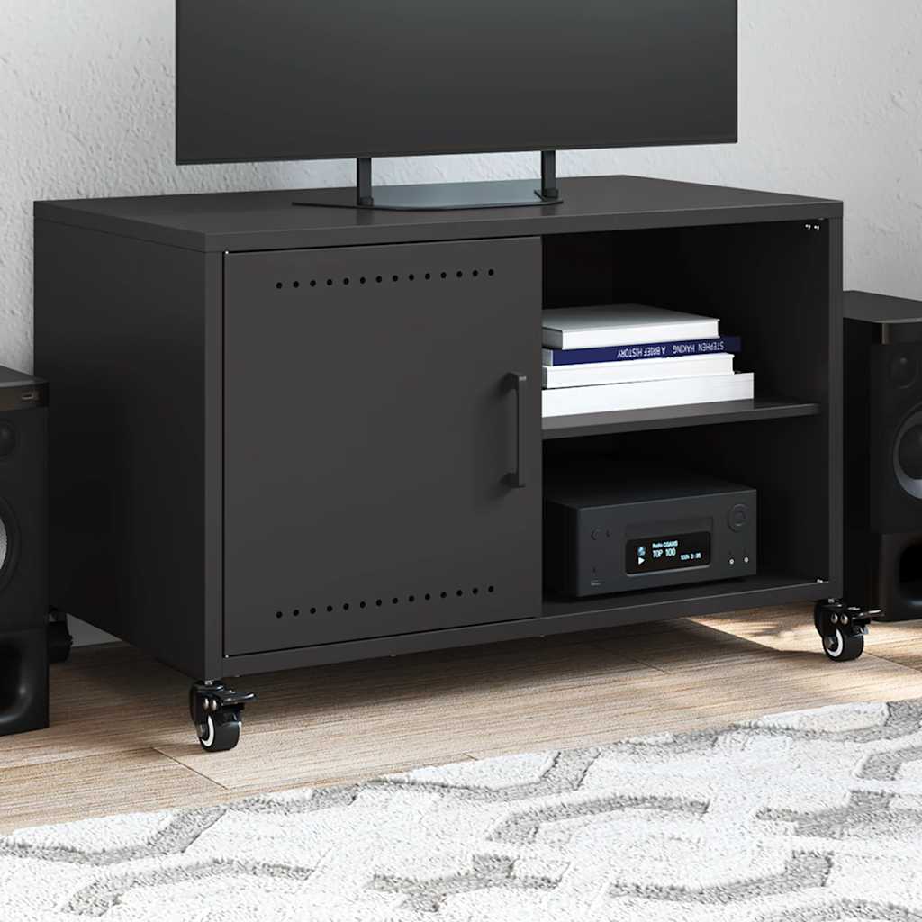 TV Cabinet 68x39x43,5 cm Steel Black