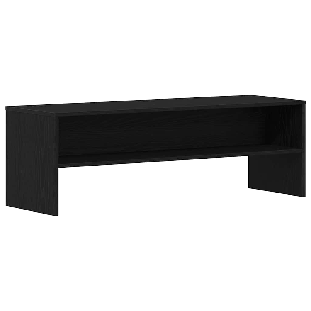 TV Cabinet Black Oak Engineered Wood