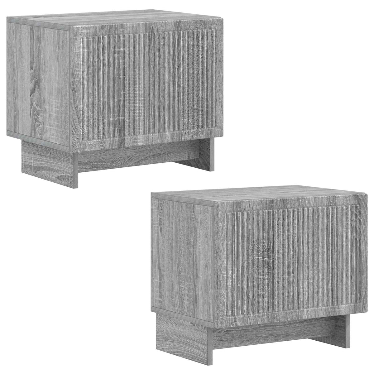 Two separate units of the TV cabinet displayed together from different angles