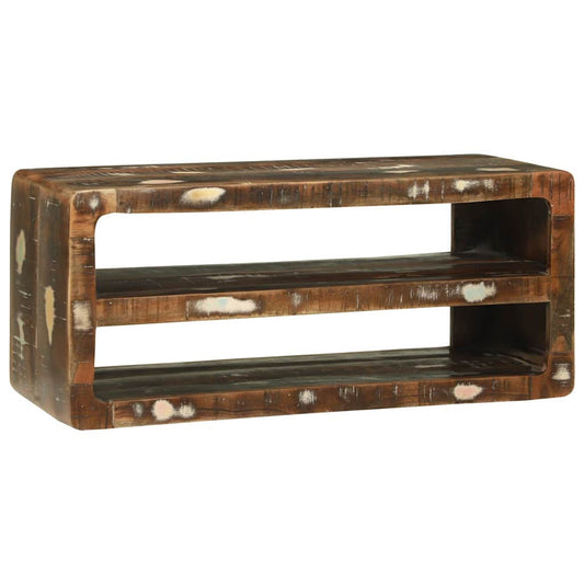 The media storage cabinet viewed from a slightly elevated side angle