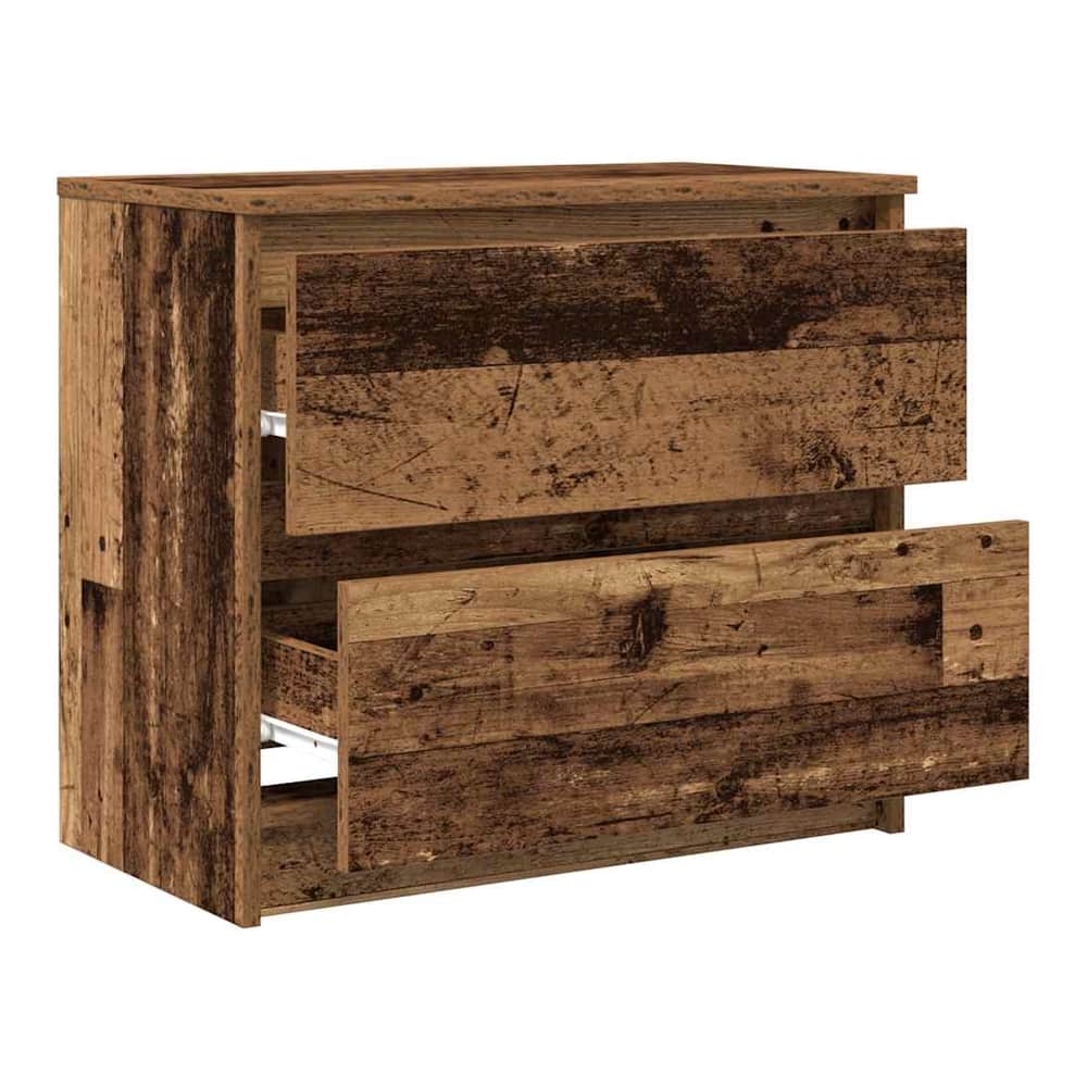 TV cabinet with two drawers open showing storage space inside
