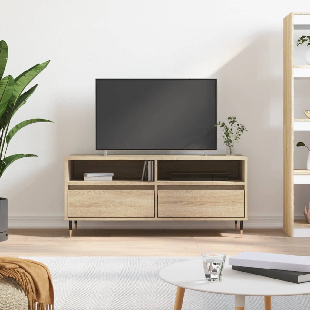 vidaXL TV Cabinet Sonoma Oak 100x34,5x44,5 cm Engineered Wood 1