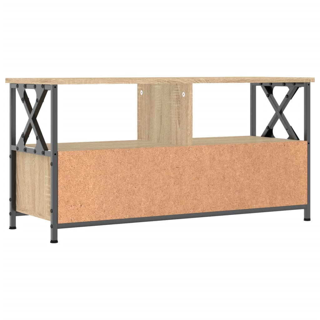 The back of the TV cabinet, showing the construction and materials