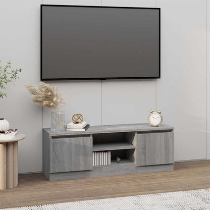 vidaXL TV Cabinet with Door Grey Sonoma entertainment centre with a television on top
