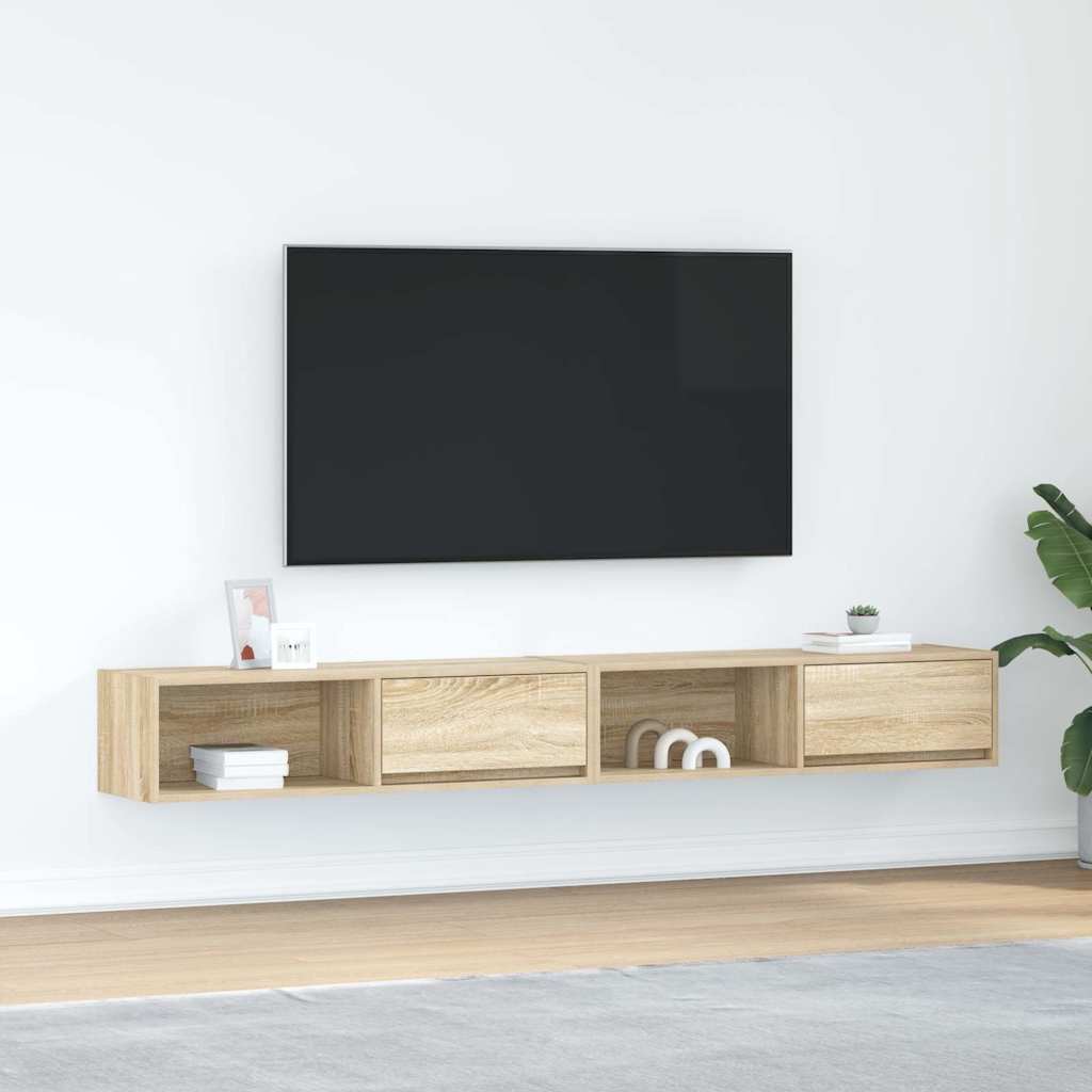 TV Cabinets 100x31x25,5 cm Engineered Wood 2 Width 100 cm Sonoma oak
