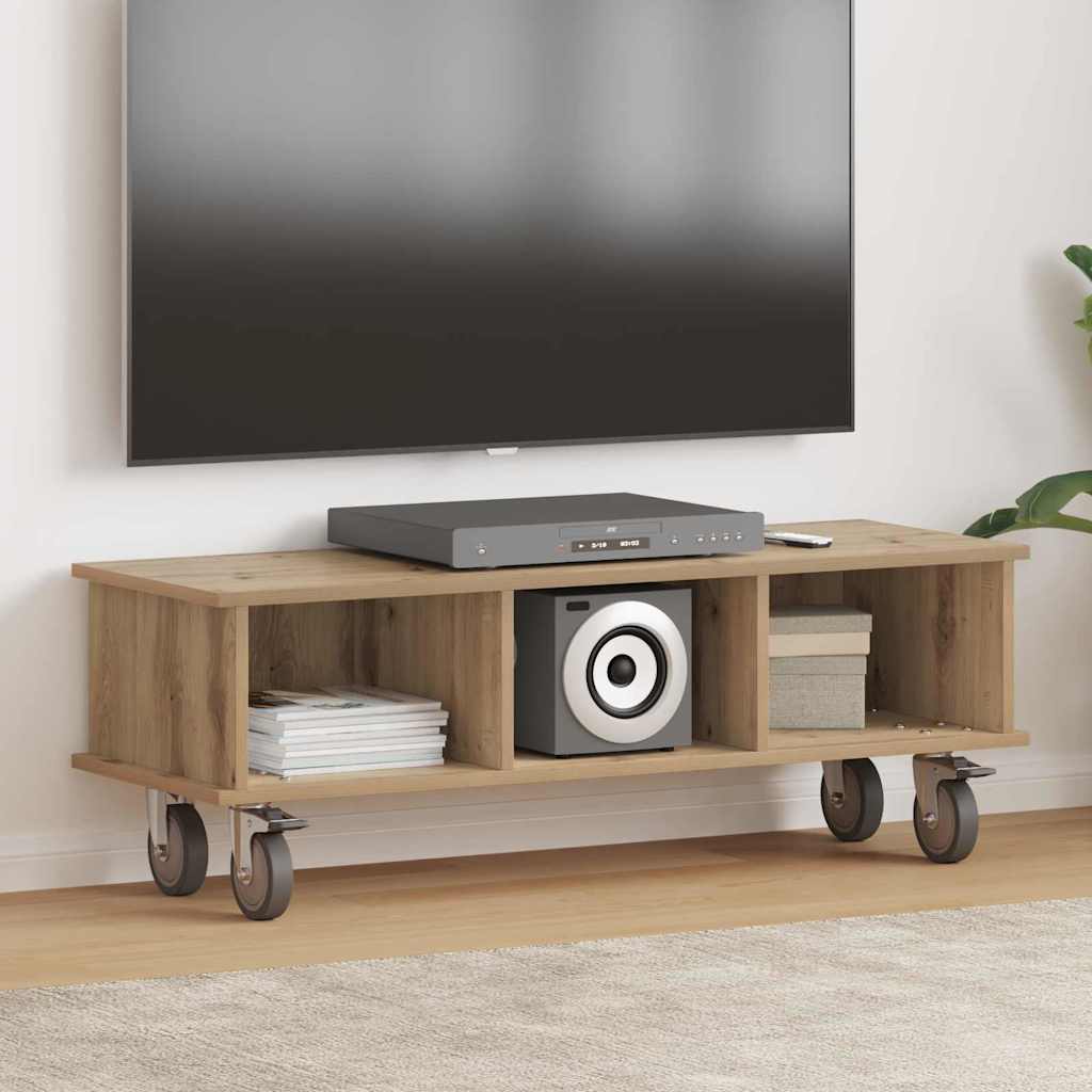 TV Stand Engineered Wood 100 x 35 x 35 cm Artisan oak