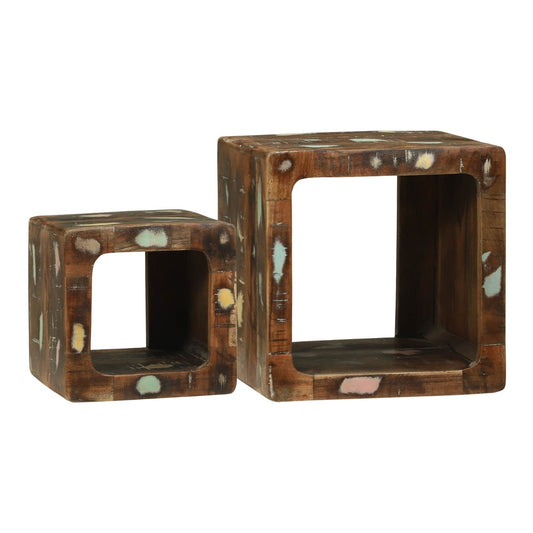 TV Units 2 pcs Brown 36 x 30 x 36 cm Solid Mango Wood Solid reclaimed wood