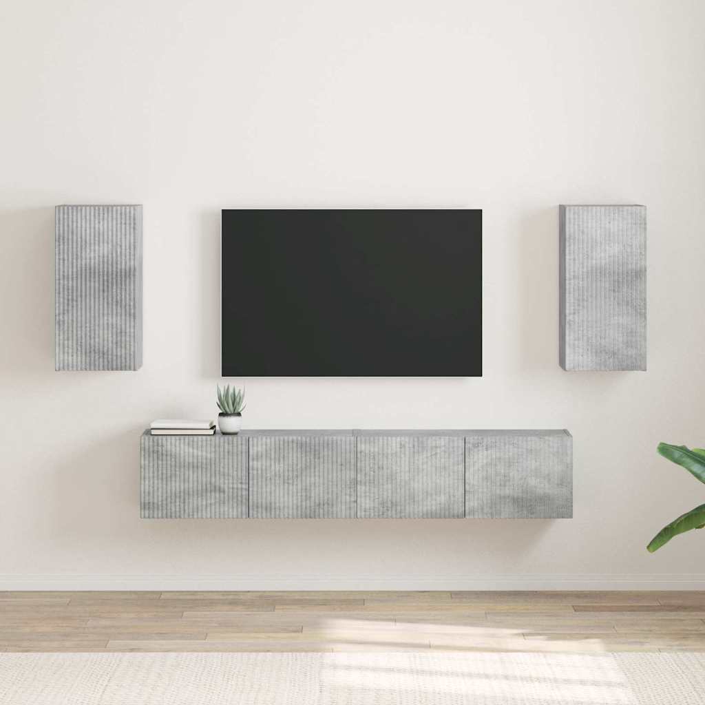 TV Wall Cabinet Engineered Wood 2 30 x 31 x 60 cm Concrete grey