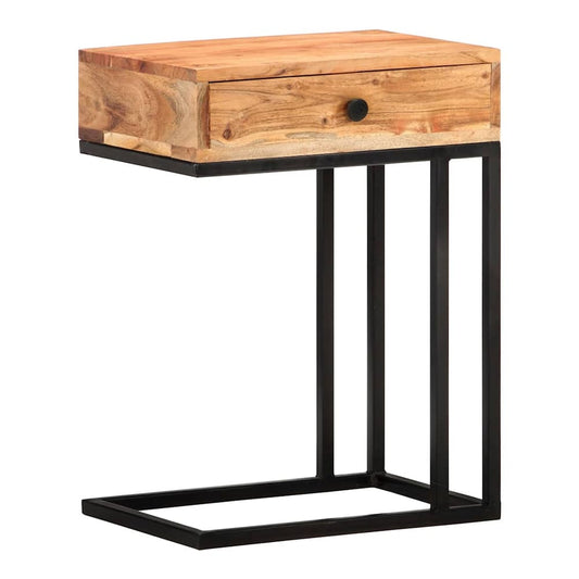 U-Shaped Side Table 45x30x61 cm Solid acacia wood