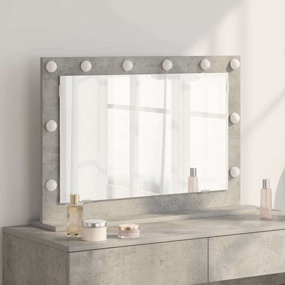 Vanity Mirror 80 x 55 x 18 cm Rectangular Depth 55 cm Width 80 cm Concrete grey