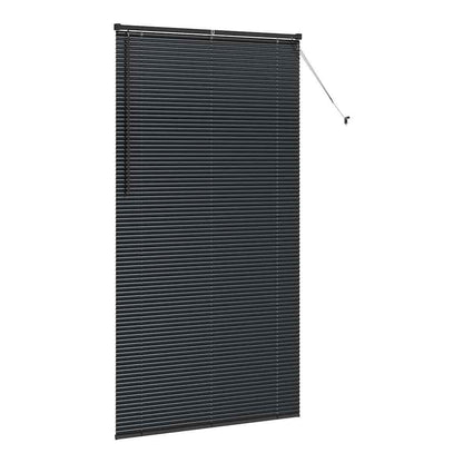 black venetian blind