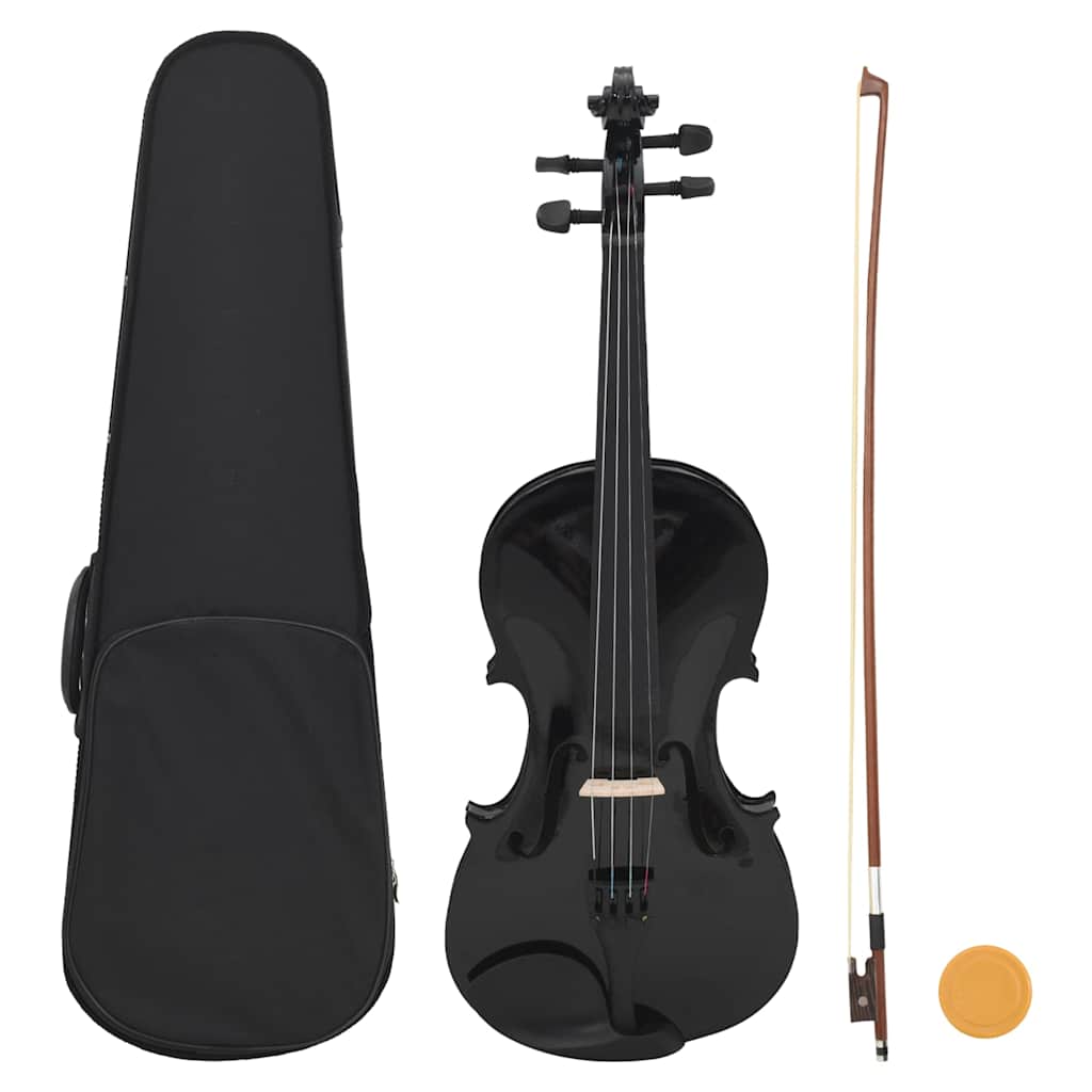 Violin Full Set with Bow and Chin Rest 4/4 Black