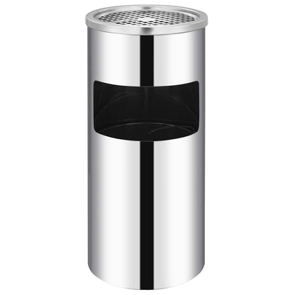 stainless steel wall ashtray dustbin with a large opening