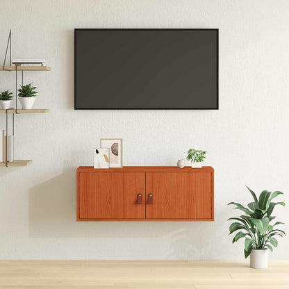 Wall Cabinet 80x30x30 cm Solid Wood Pine Wax brown