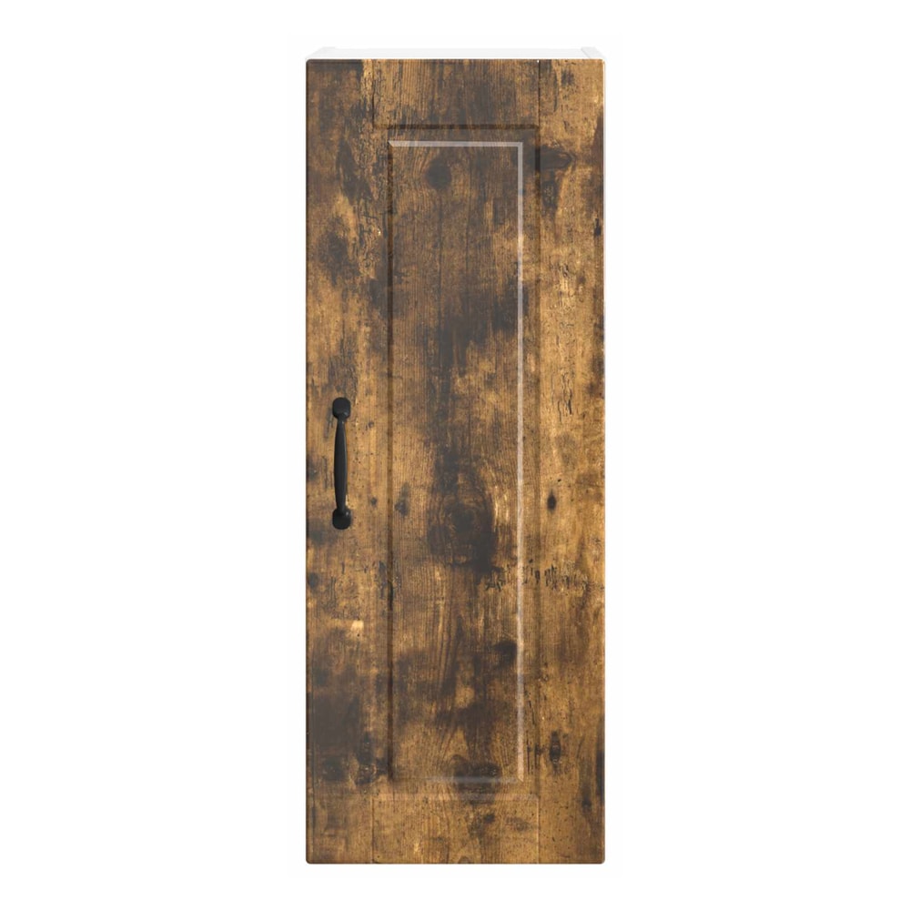 The wall cabinet shown from the front, with its single door closed