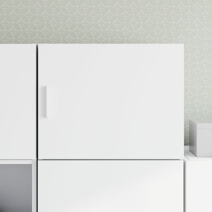 vidaXL Wall Cabinet White Engineered Wood with a single door and handle