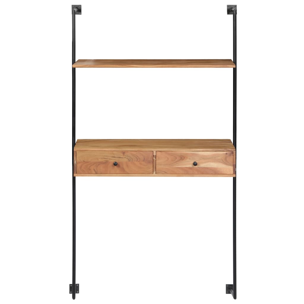 The wall desk unit with two drawers and a shelf
