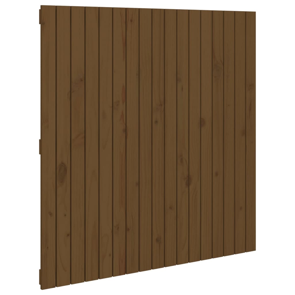 The wooden headboard shown from an angled perspective against a plain white background