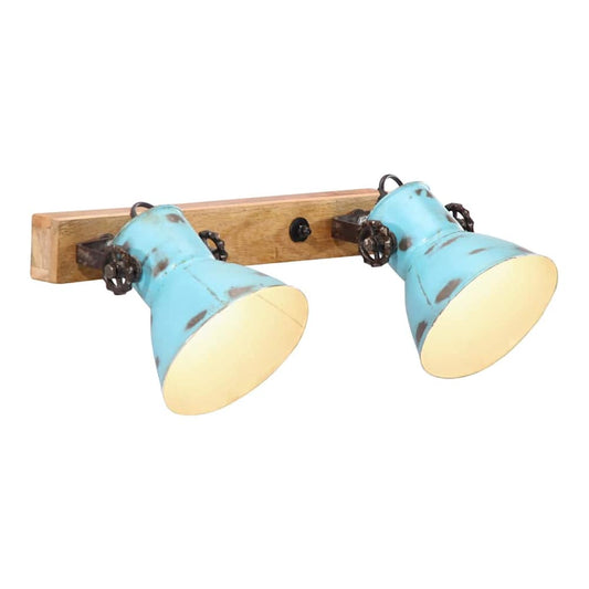 Wall Lamp 25 W Distressed 90x25 cm E27 Blue 2 in a row