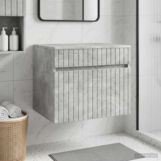 Wall-mounted Bathroom Cabinet 59 x 44.5 x 50 cm Concrete grey