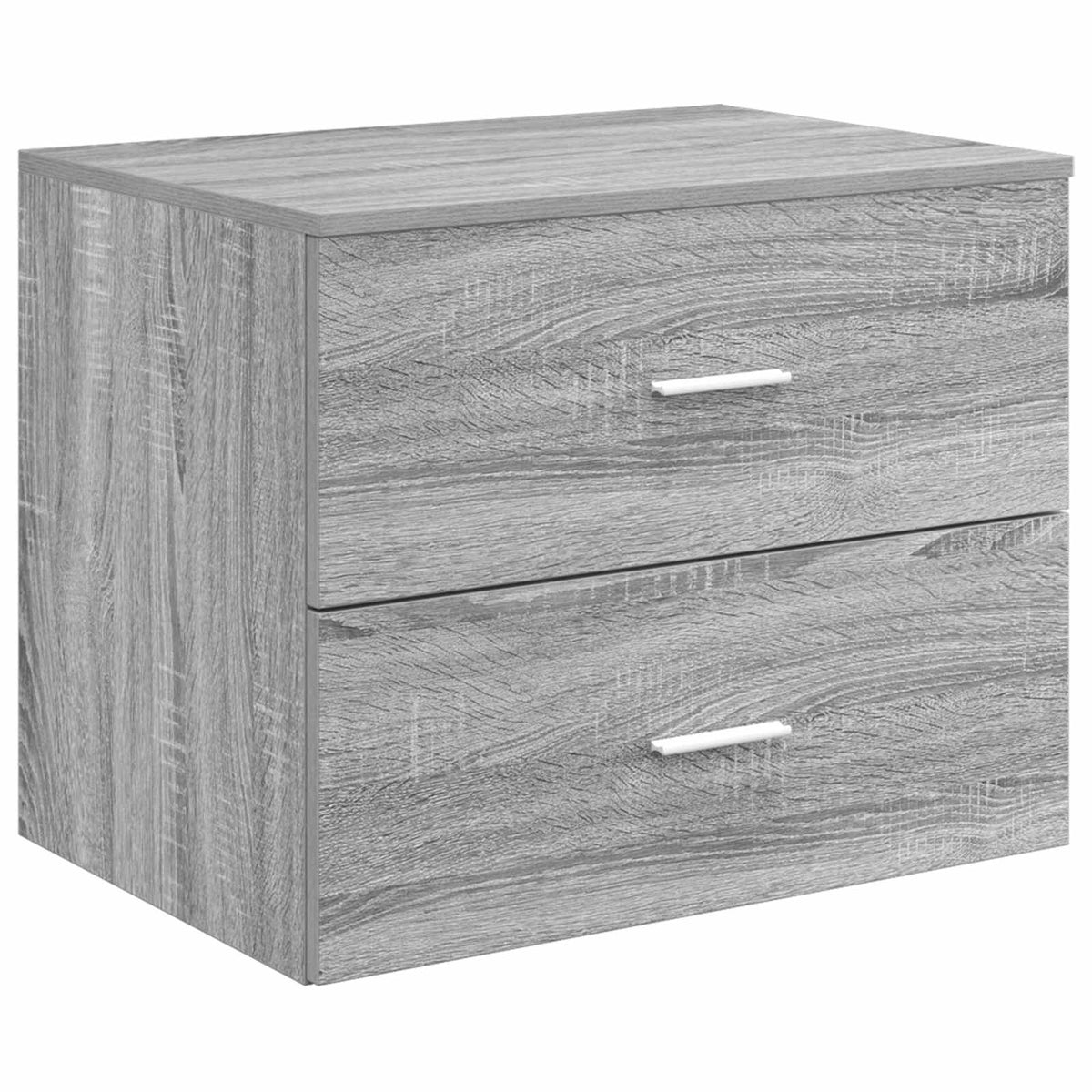Grey Sonoma wall-mounted bathroom cabinet with two drawers