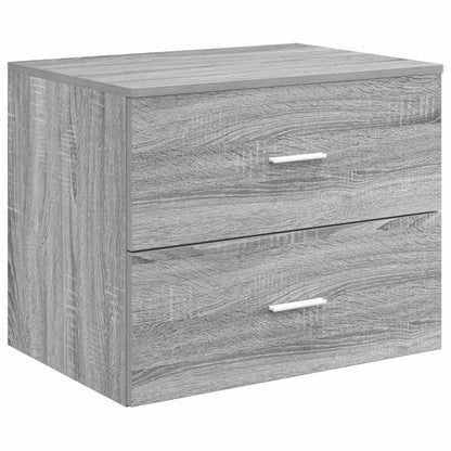 Grey Sonoma wall-mounted bathroom cabinet with two drawers