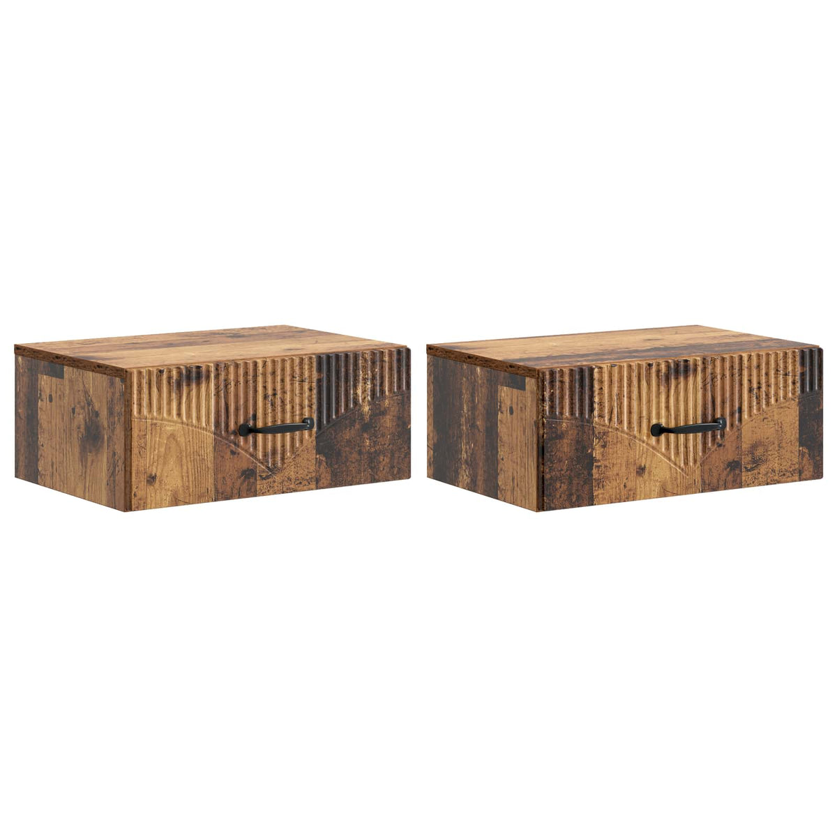 Two vidaXL Wall-Mounted Bedside Cabinets shown side by side