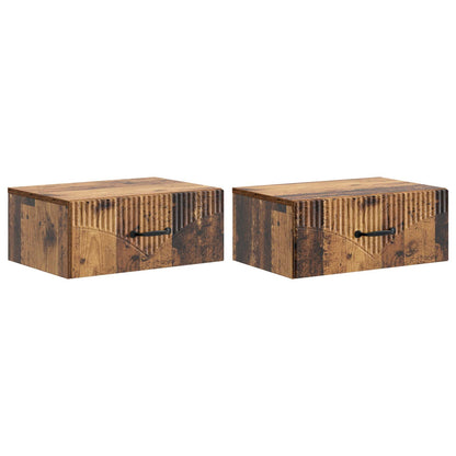 Two vidaXL Wall-Mounted Bedside Cabinets shown side by side