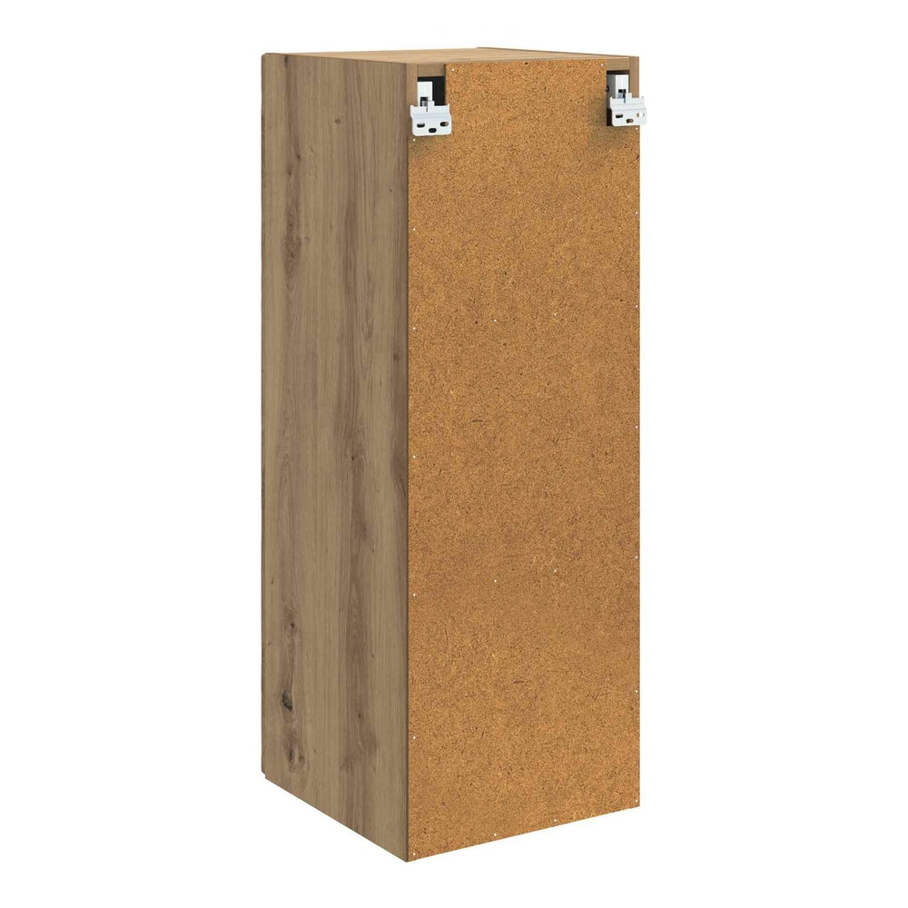 The back of the storage cabinet showing fixings and unfinished edges