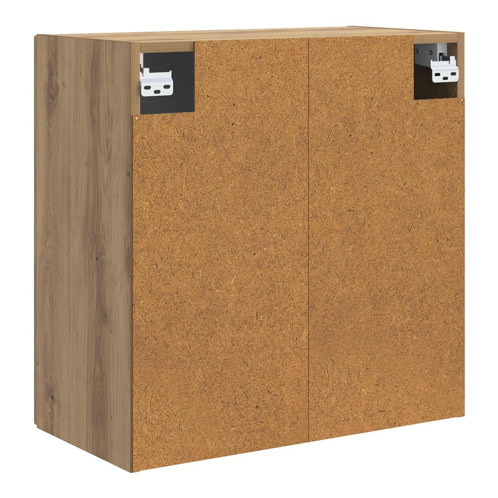 The wall cabinet seen from the back with mounting brackets visible at the top corners
