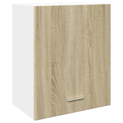 Wall mounted cabinet with a single door and handle