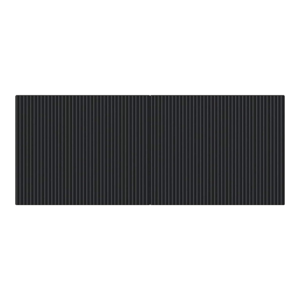 The black engineered wood headboard ARNHEM is shown from the front