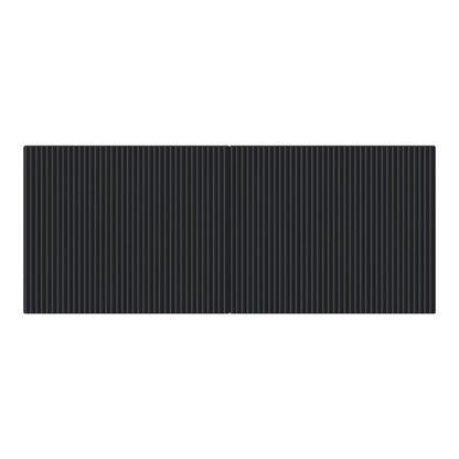 The black engineered wood headboard ARNHEM is shown from the front