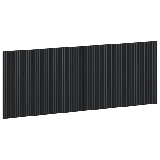 The black wall-mounted headboard shown from a slight angle against a plain white background