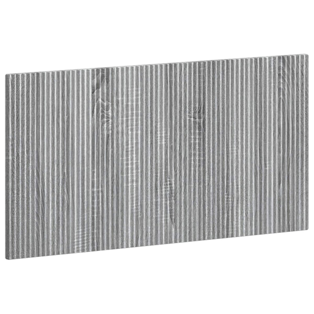 Grey Sonoma engineered wood headboard with vertical ribbed texture