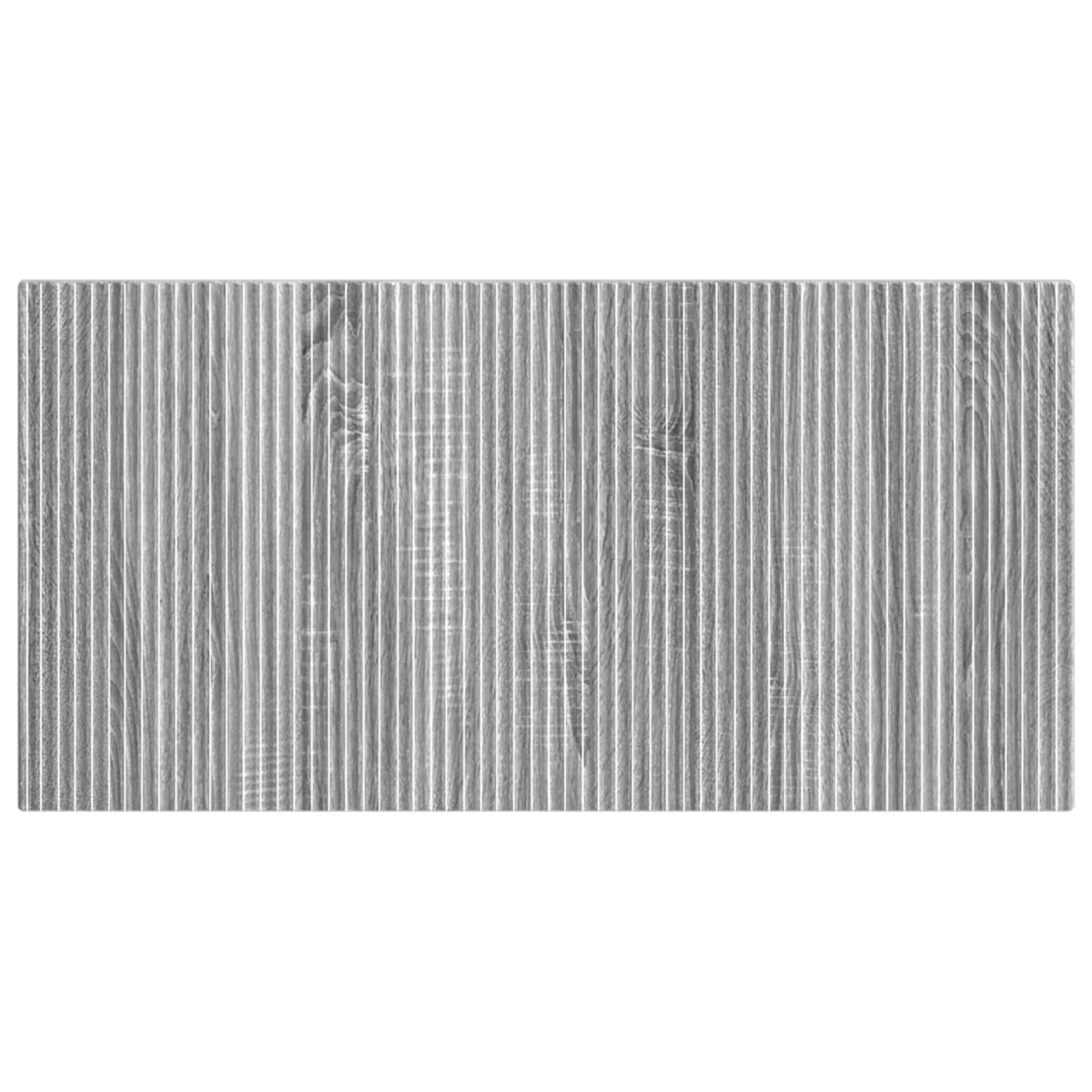 Close-up of the grey Sonoma engineered wood headboard surface