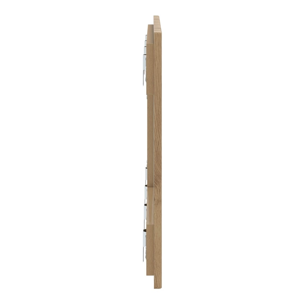 Side view of the wall-mounted headboard showing its thickness and mounting brackets