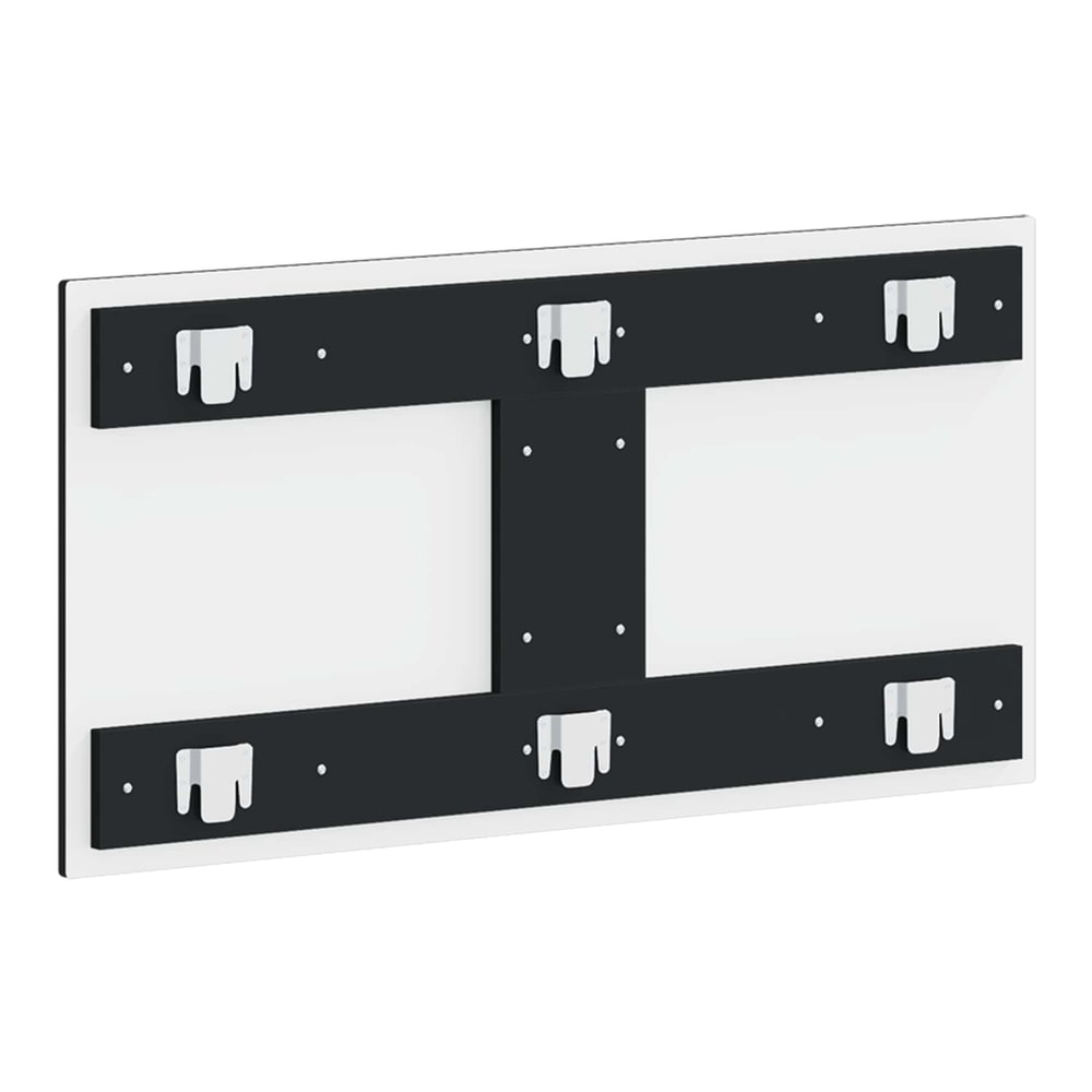 Back of the headboard showing mounting brackets