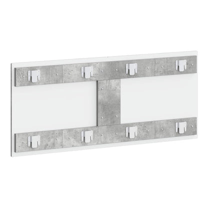 The back of the wall-mounted headboard showing the mounting hardware and support frame