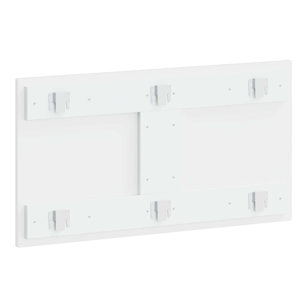 Back of the wall-mounted headboard showing mounting brackets