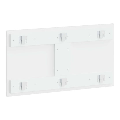 Back of the wall-mounted headboard showing mounting brackets