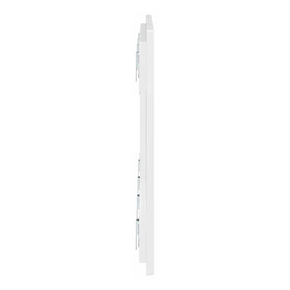 Side view of the high gloss white wall-mounted headboard ARNHEM