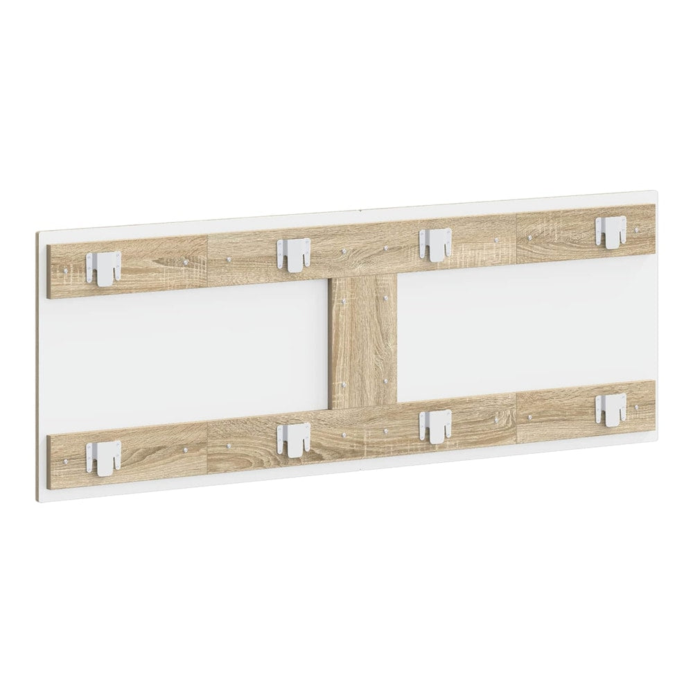 The back of the headboard with mounting brackets attached