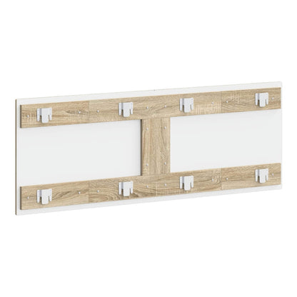 The back of the headboard with mounting brackets attached