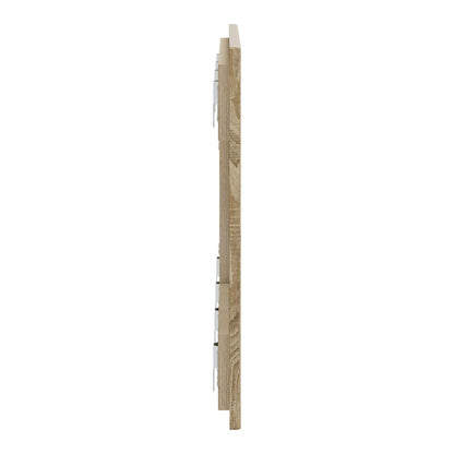 The headboard viewed from the side showing the slim profile and metal mounting brackets