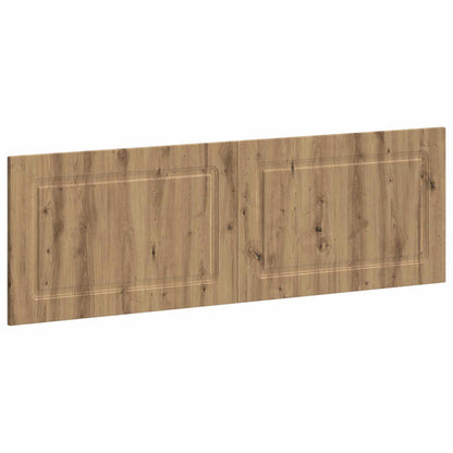 The wall-mounted headboard in artisan oak finish shown from a slightly angled perspective