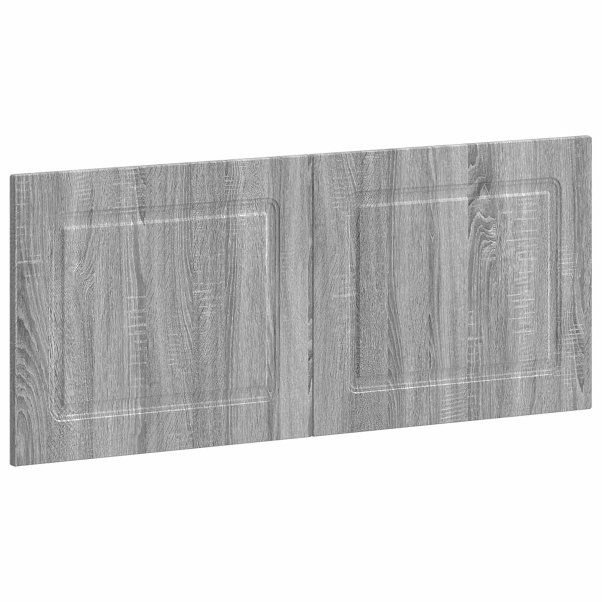Grey Sonoma engineered wood headboard with a wood grain effect