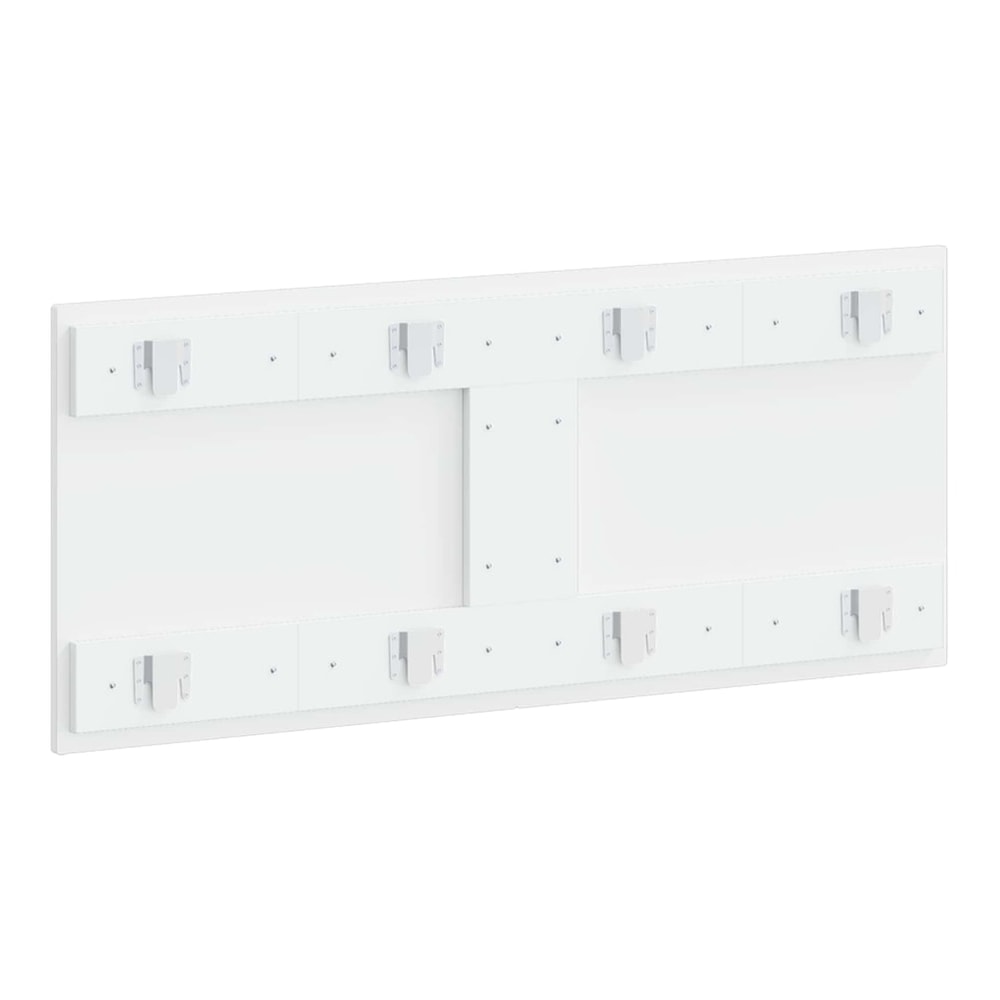 Rear view of the wall-mounted headboard showing mounting brackets