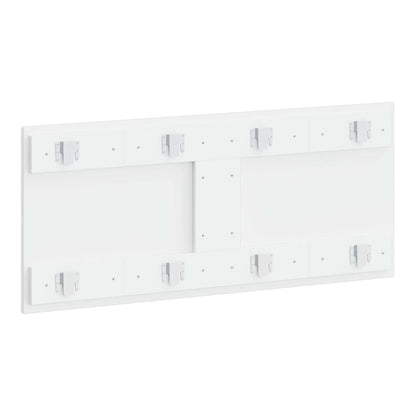Rear view of the wall-mounted headboard showing mounting brackets