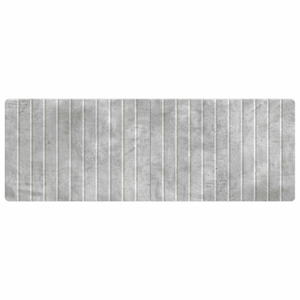 Close up of the concrete grey engineered wood headboard surface texture